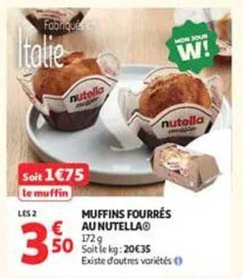MUFFINS FOURRÉS AU NUTELLA®