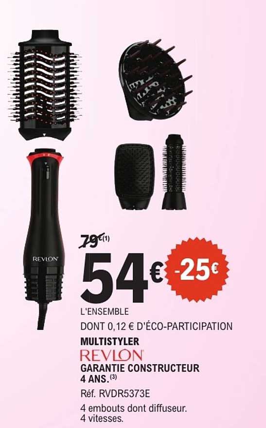 MULTISTYLER REVLON GARANTIE CONSTRUCTEUR 4 ANS.