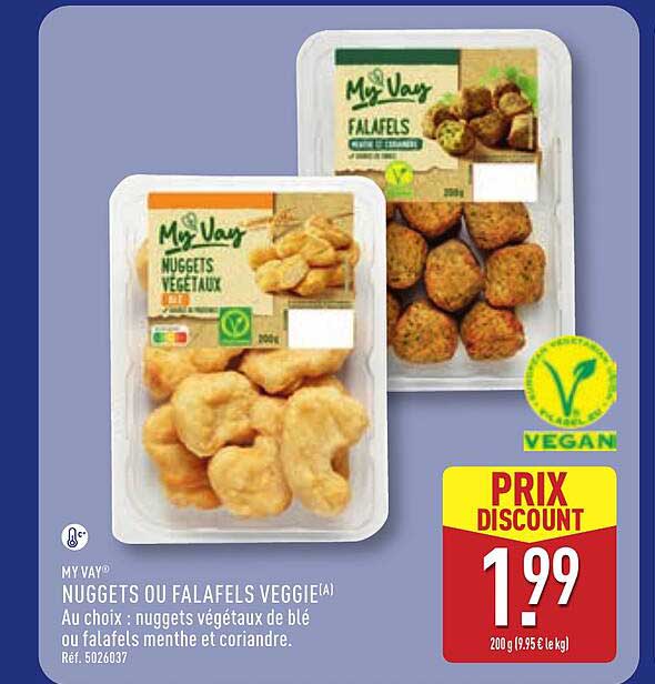 MY WAY NUGGETS OU FALAFELS VEGGIE(A)