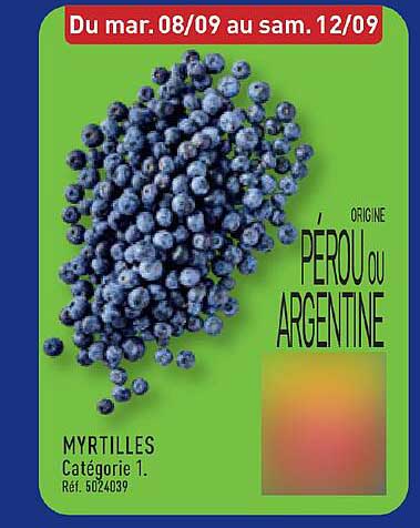 MYRTILLES Catégorie 1.