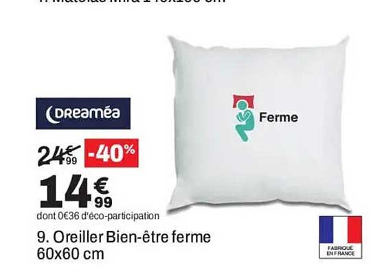 Oreiller Bien-être ferme 60x60 cm