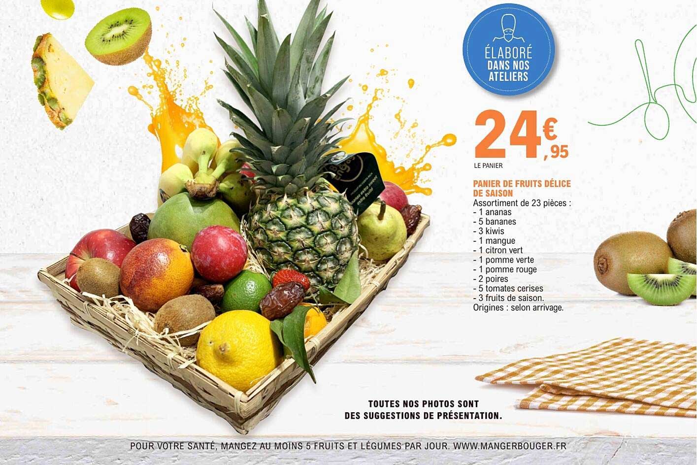 PANIER DE FRUITS DÉLICE DE SAISON