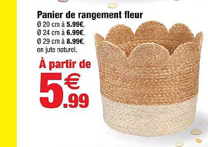 Panier de rangement fleur