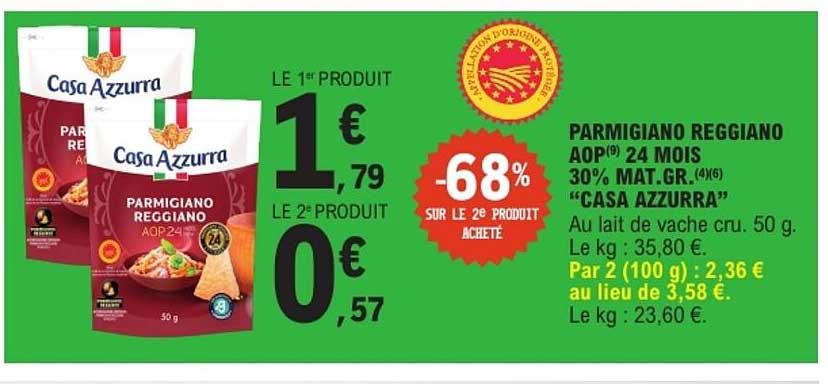 PARMIGIANO REGGIANO AOP(9) 24 MOIS 30% MAT.GR.(4)(6) “CASA AZZURRA”