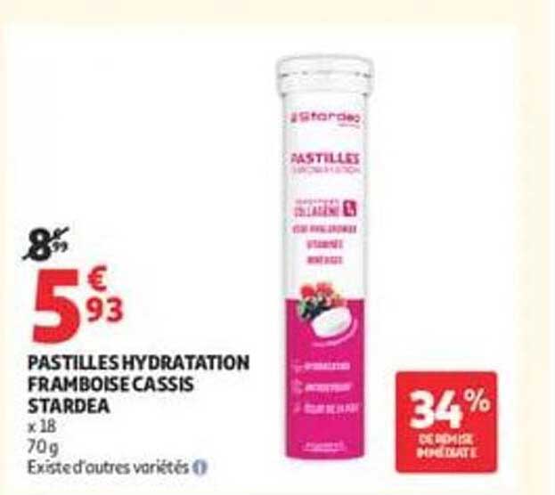 PASTILLES HYDRATATION FRAMBOISE CASSIS STARDEA