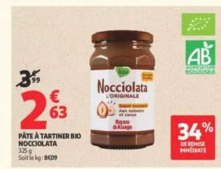 PÂTE À TARTINER BIO NOCCIOLATA