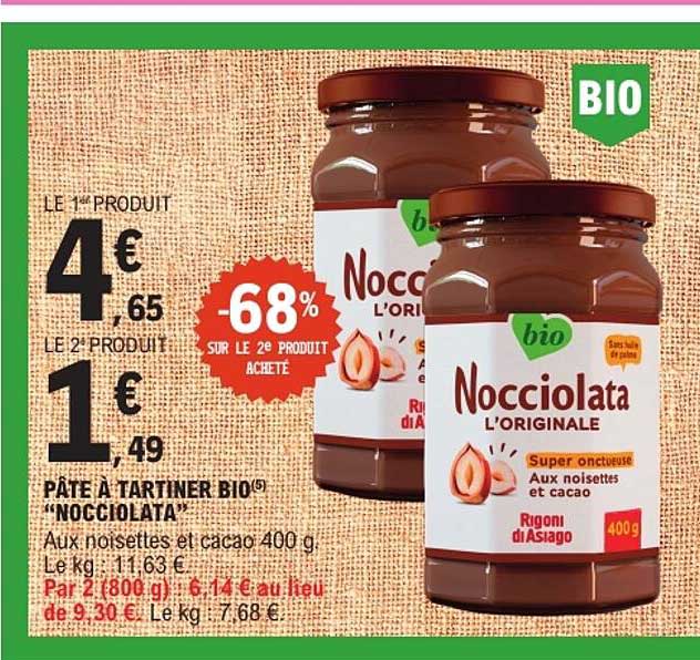 PÂTE À TARTINER BIO «NOCCIOLATA»