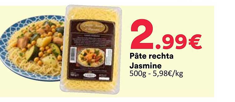 Pâte rechte Jasmine