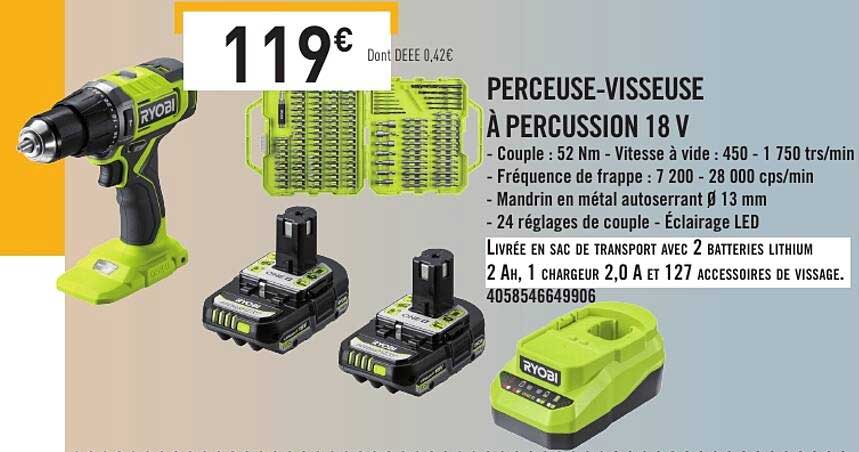 PERCEUSE-VISSEUSE À PERCUSSION 18 V