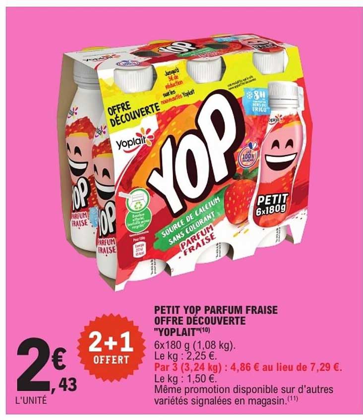 PETIT YOP PARFUM FRAISE OFFRE DECOUVERTE "YOPLAIT"