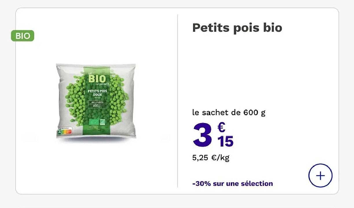 Petits pois bio