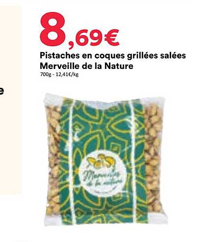 Pistaches en coques grillées salées Merveille de la Nature