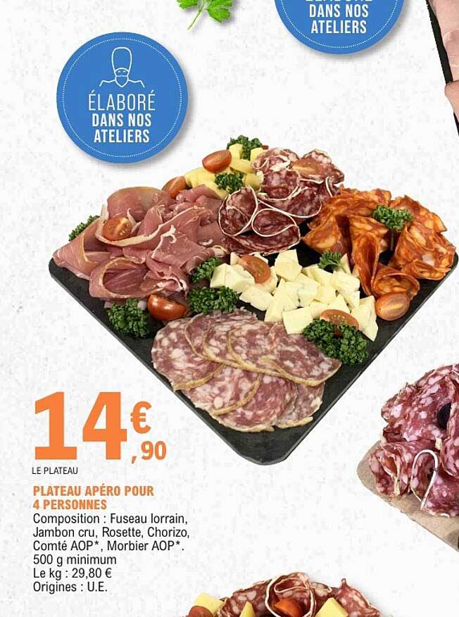 PLATEAU APÉRO POUR 4 PERSONNES