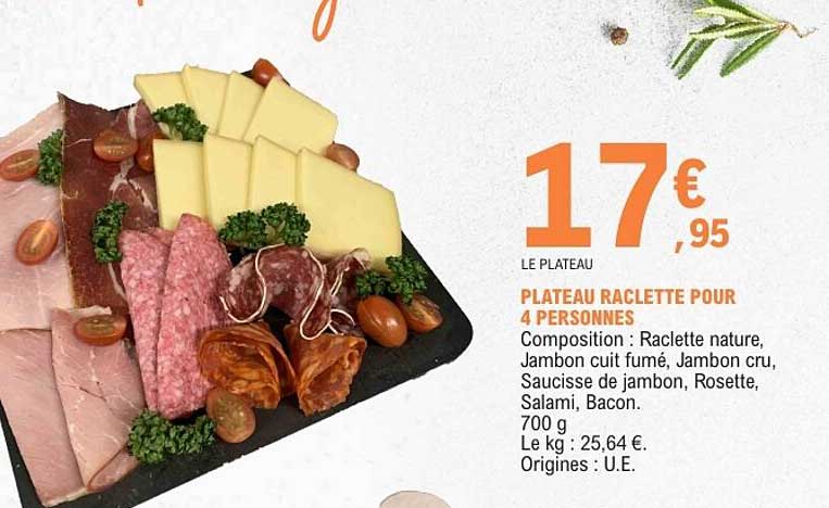 PLATEAU RACLETTE POUR 4 PERSONNES
