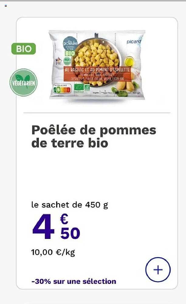 Poêlée de pommes de terre bio