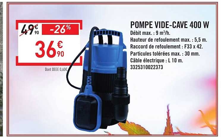POMPE VIDE-CAVE 400 W