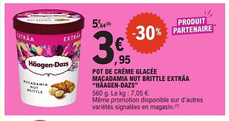 POT DE CRÈME GLACÉE MACADAMIA NUT BRITTLE EXTRAA “HÄAGEN-DAZS”