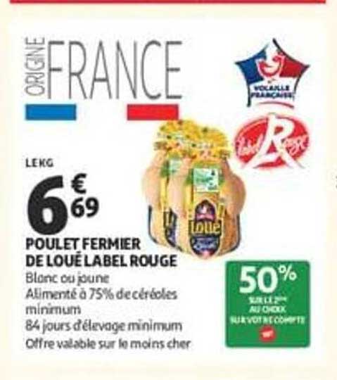 POULET FERMIER DE LOUE LABEL ROUGE