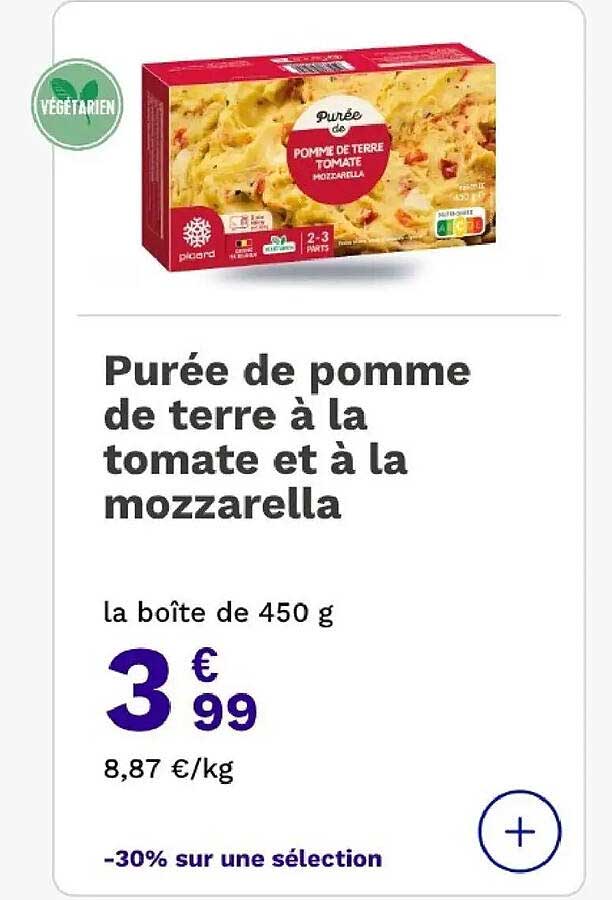 Purée de pomme de terre à la tomate et à la mozzarella