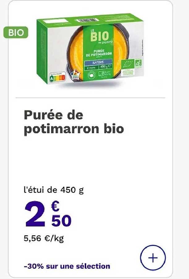 Purée de potimarron bio
