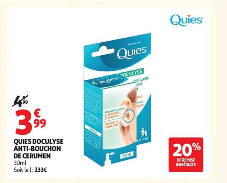 QUIES DOCULYSE ANTI-BOUCHON DE CERUMEN 30ml