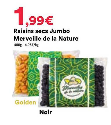 Raisins secs Jumbo Merveille de la Nature