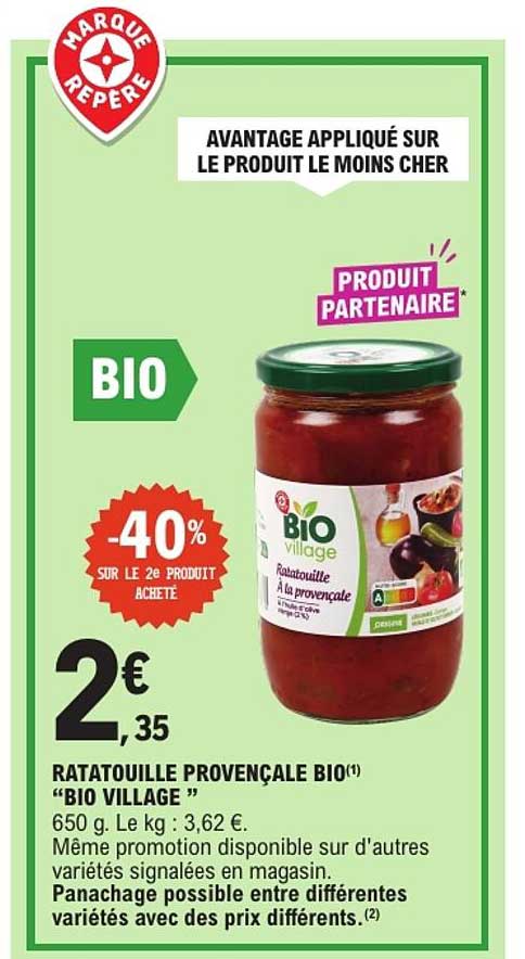 RATATOUILLE PROVENÇALE BIO “BIO VILLAGE”