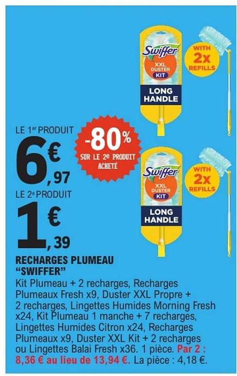RECHARGES PLUMEAU "SWIFFER"