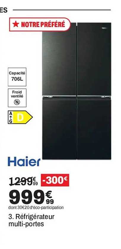 RÉFRIGÉRATEUR MULTI-PORTES