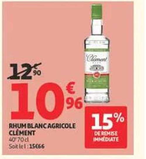 RHUM BLANC AGRICOLE CLÉMENT