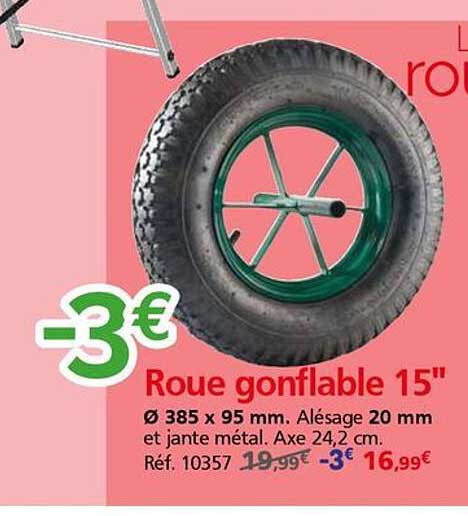 Roue gonflable 15"