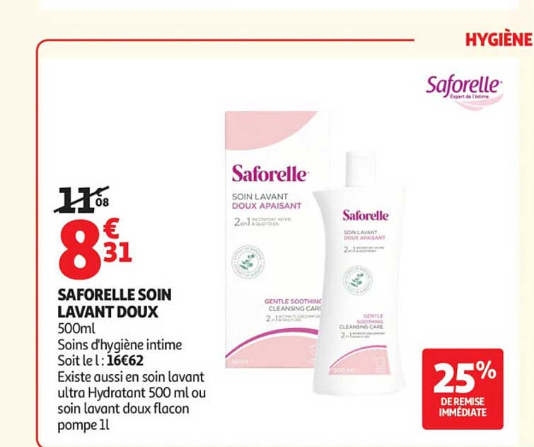 SAFORELLE SOIN LAVANT DOUX 500ml