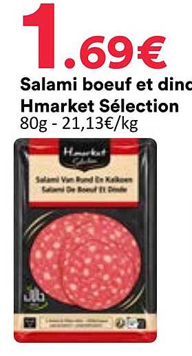Salami boeuf et dinde Hmarket Sélection