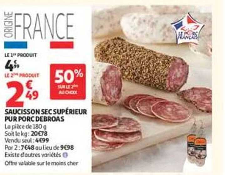 SAUCISSON SEC SUPERIEUR PUR PORC DE BROAS