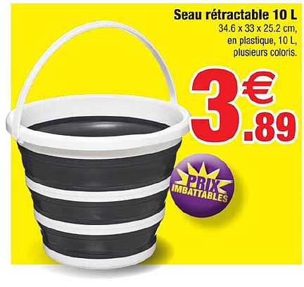 Seau rétractable 10 L
