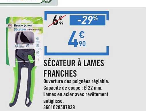 SÉCATEUR À LAMES FRANCHEES