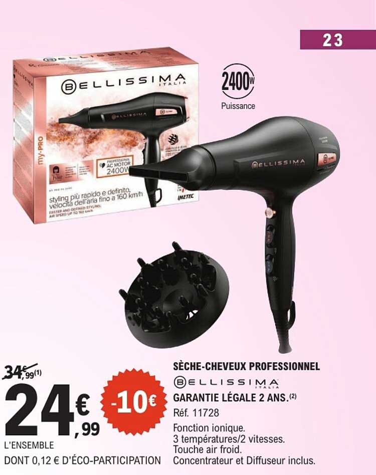 SÈCHE-CHEVEUX PROFESSIONNEL BELLISSIMA