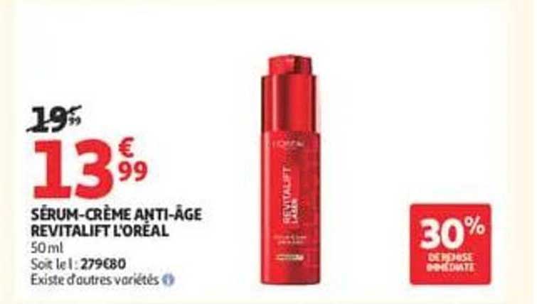 SÉRUM-CRÈME ANTI-ÂGE REVITALIFT L’ORÉAL 50 ml