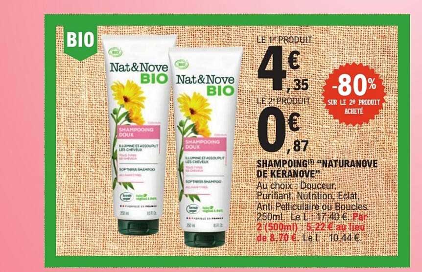 SHAMPOING(5) "NATURANOVE" DE KERANOVE