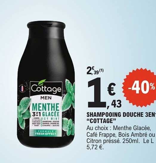 SHAMPOOING DOUCHE 3 EN 1 "COTTAGE"