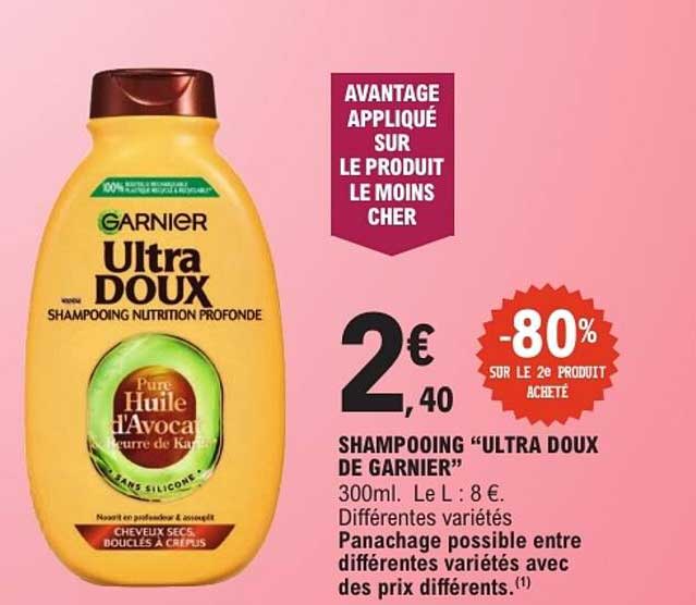 SHAMPOOING “ULTRA DOUX DE GARNIER”