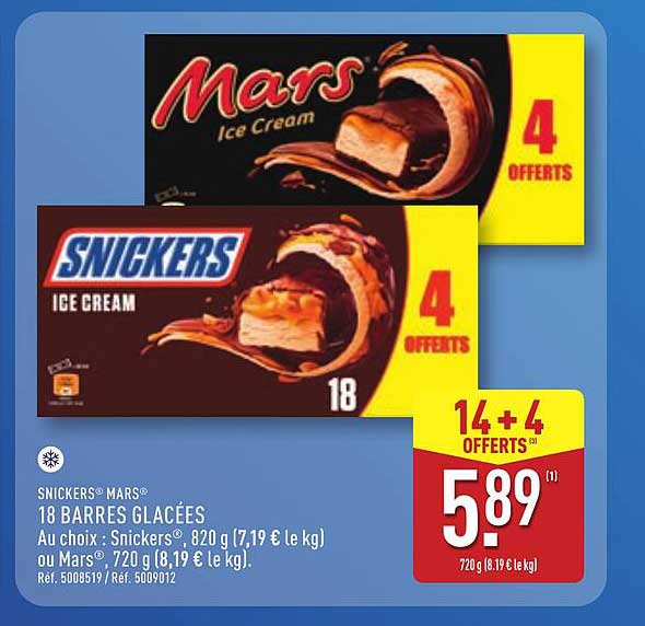 SNICKERS® MARS® 18 BARRES GLACÉES