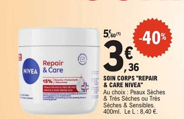 SOIN CORPS "REPAIR & CARE NIVEA"