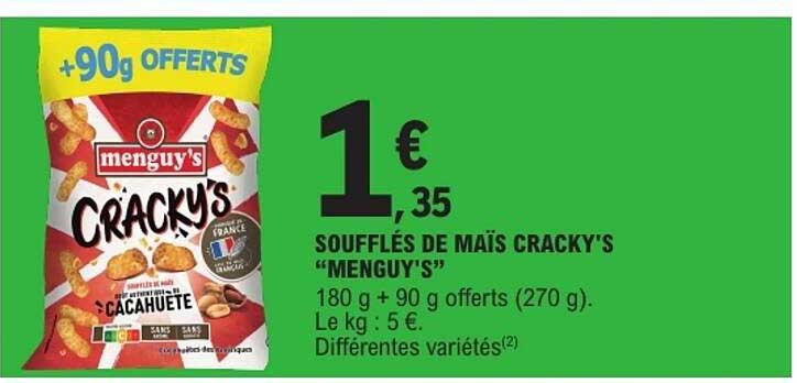 SOUFFLÉS DE MAÏS CRACKY'S "MENGUY'S"