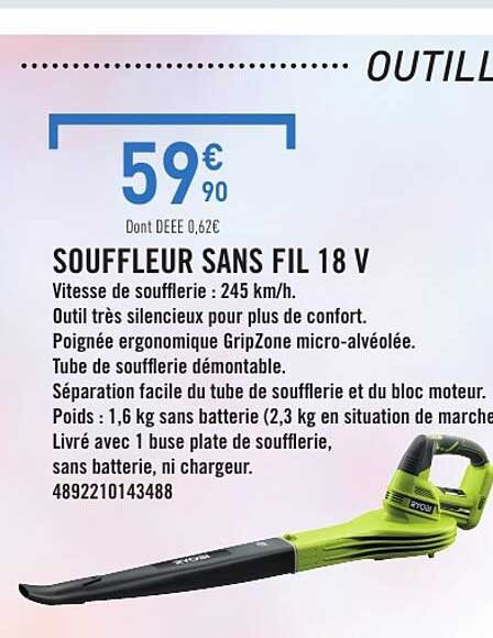 SOUFFLEUR SANS FIL 18 V