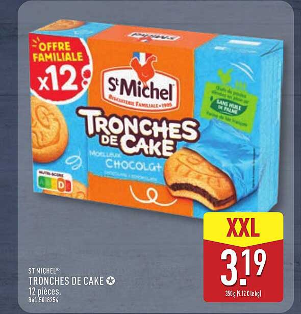ST MICHEL TRONCHES DE CAKE 12 pièces