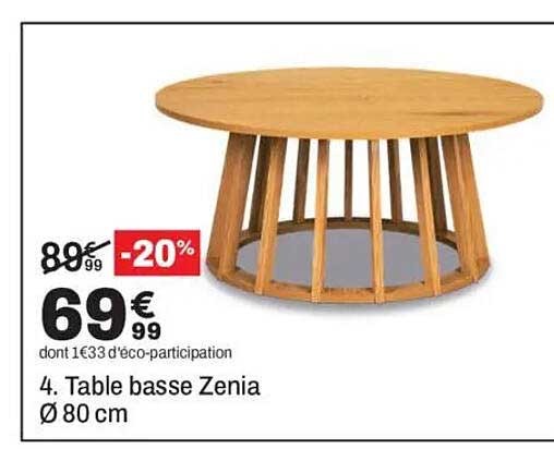 Table basse Zenia Ø 80 cm