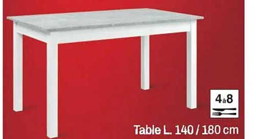 Table L. 140 / 180 cm