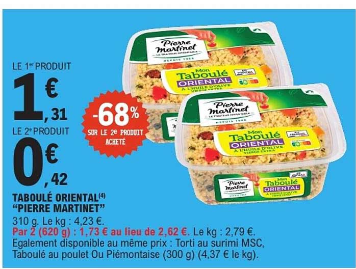 TABOULÉ ORIENTAL "PIERRE MARTINET"