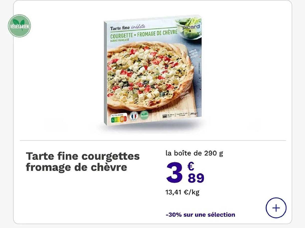 Tarte fine courgettes fromage de chèvre